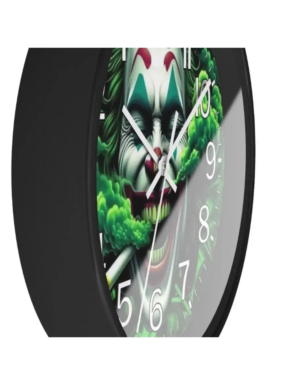 REVERSE TICKING CLOCK JOKER GOOD LEAF Glow In The Dark Wall Clock New!